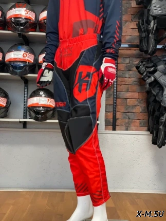 Штаны кроссовые HETOSHI DEMURE TYPE-3 цв, Красно-черный р.XL